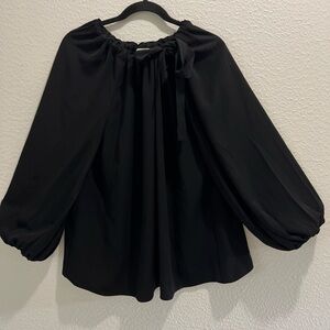 Zimmermann Black Blouse with Balloon Sleeves